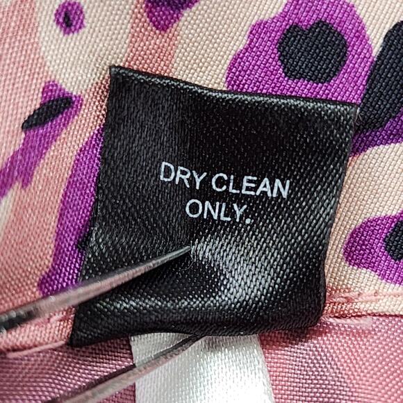 Express Design Studio Skirt Womens 6 Pink Purple Floral Silk Pleated A-Line - Picture 7 of 11